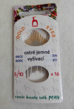 Jehly vyšívací ostré